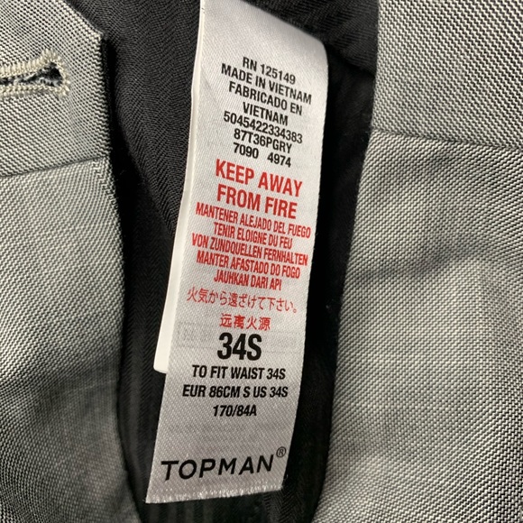 PREMIUM TOPMAN HEATHER 2 PIECE GREY SUIT - Picture 4 of 14